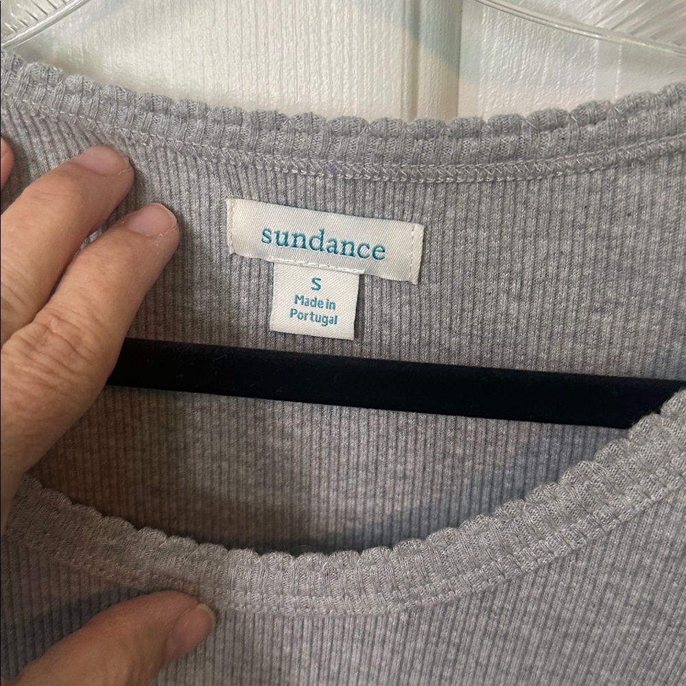 Sundance Gray Ribbed Knit Top - Picture 2 of 7
